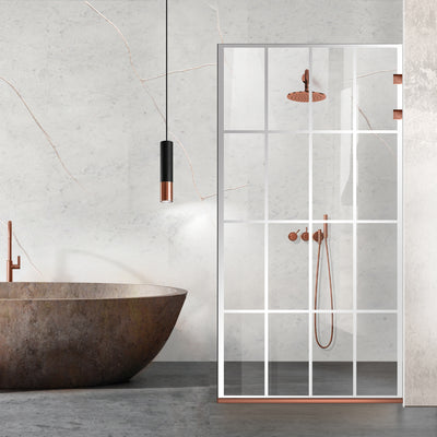 Paravan dus Walk-in, Perete dus Inox, negru mat, #Clara #Víztiszta