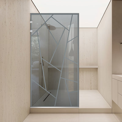 Paravan dus Walk-in, Perete dus Inox, #Gri