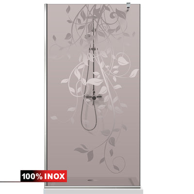 Paravan dus Walk-in, Perete dus  Inox, #Bronz #Bronz