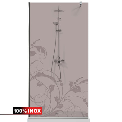 Paravan dus Walk-in, Perete dus  Inox, #Bronz #Bronz