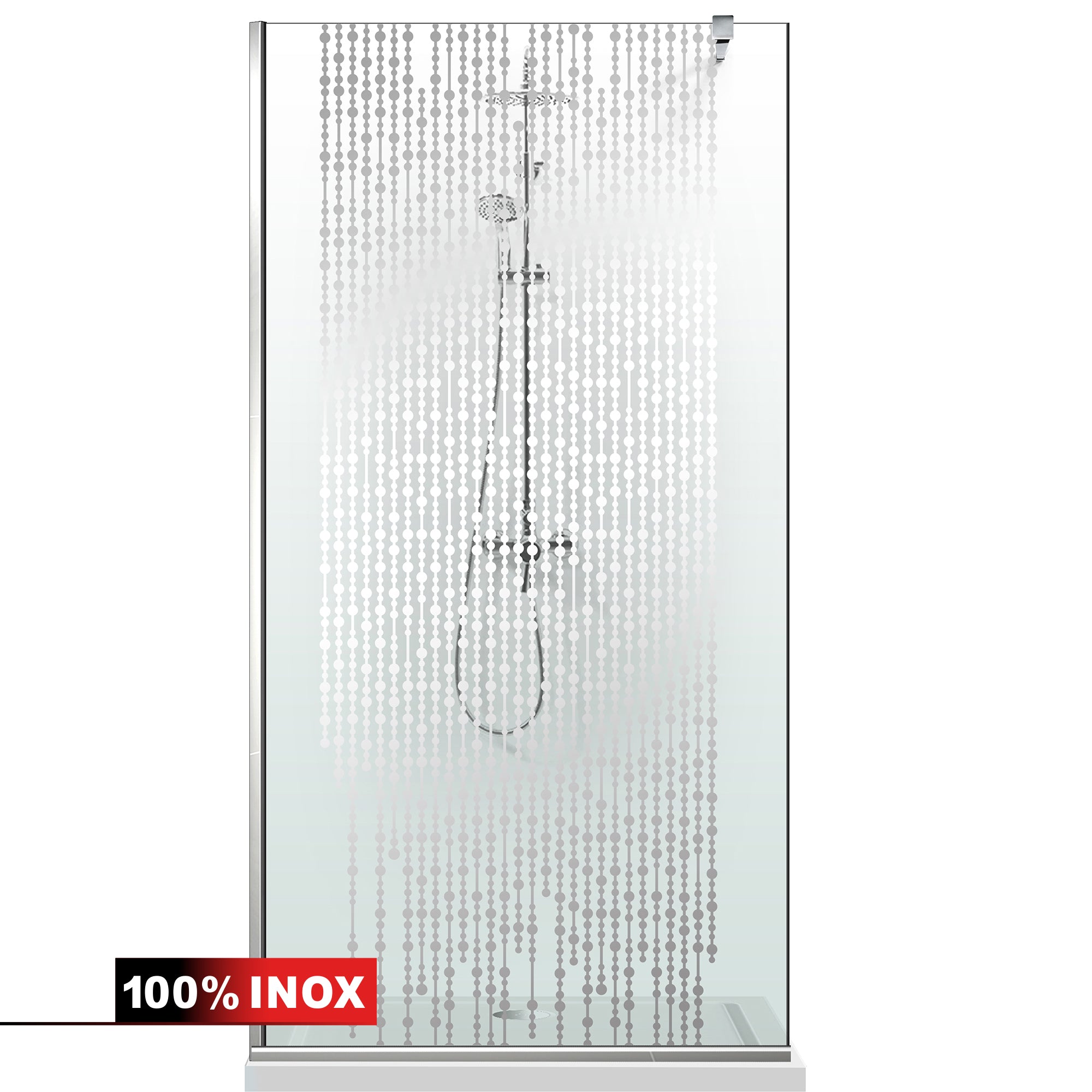 Paravan dus Walk-in, Perete dus  Inox, #Clara #Víztiszta