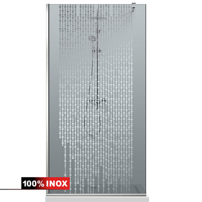 Paravan dus Walk-in, Perete dus  Inox, #Gri #Szürke