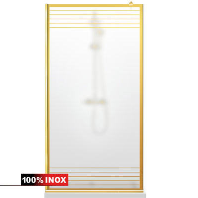 Paravan dus Walk-in, Perete dus  Auriu, #Mat #Matt