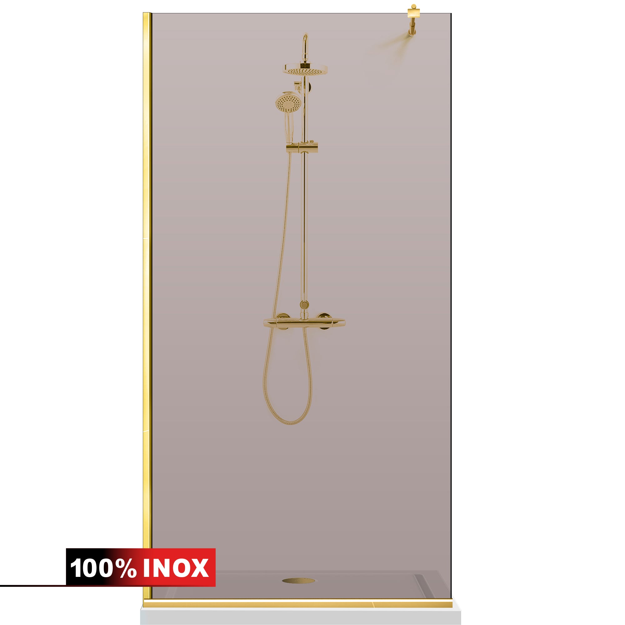 Paravan dus Walk-in, Perete dus  Auriu, #Bronz #Bronz