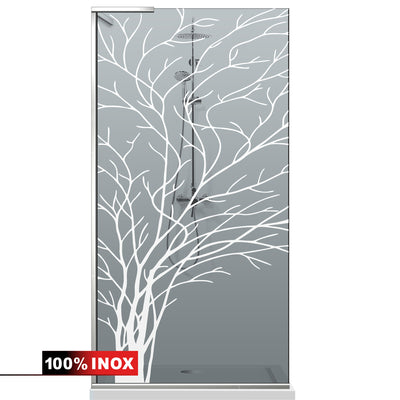Paravan dus Walk-in, Perete dus Inox, #Gri #Szürke
