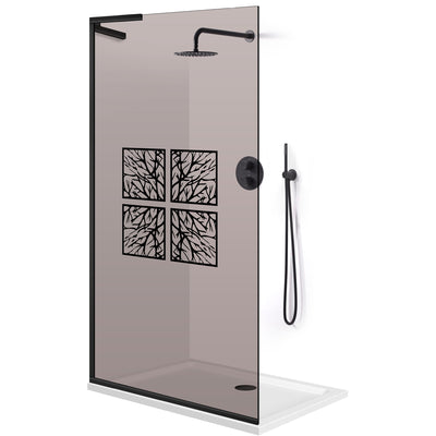Paravan dus Walk-in, Perete dus Inox, #Bronz #Bronz