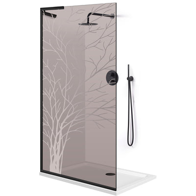 Paravan dus Walk-in, Perete dus Inox, #Bronz #Bronz