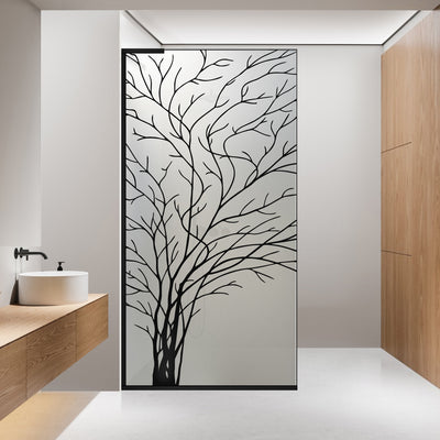 Paravan dus Walk-in, Perete dus Inox, #Mat #Matt