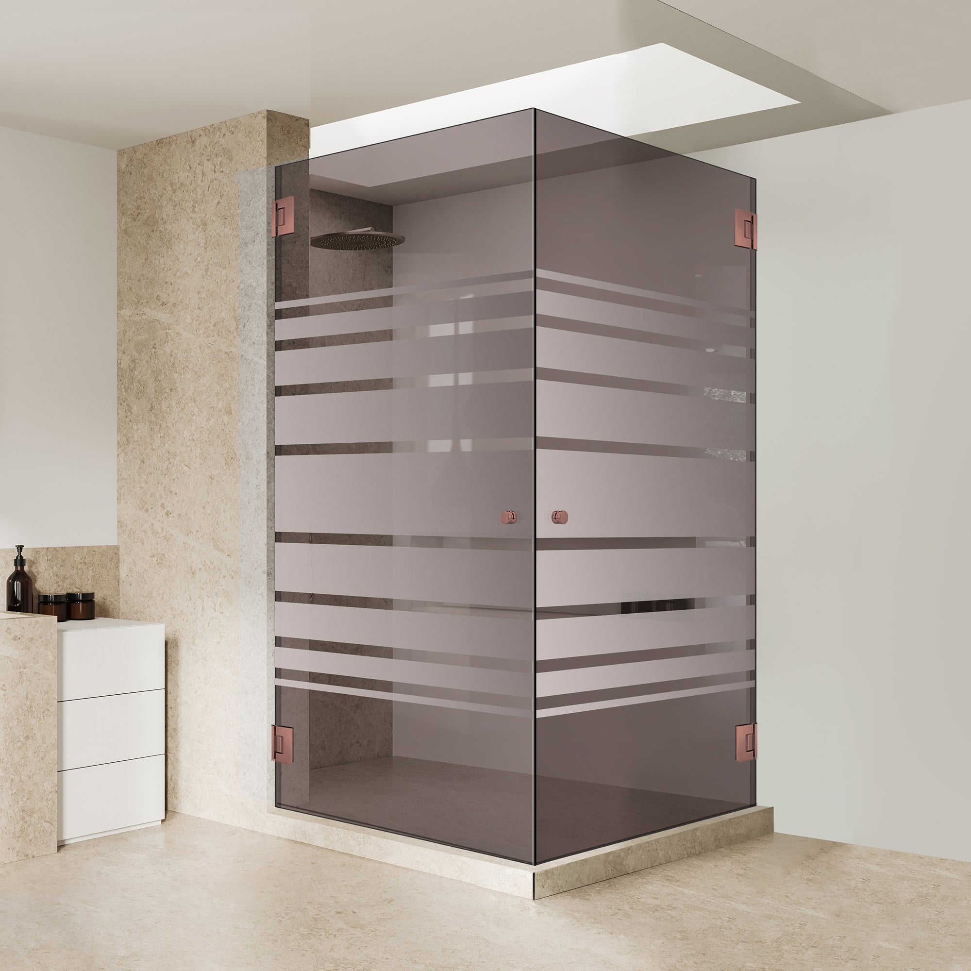 Cabina dus cu usa batanta #Bronz