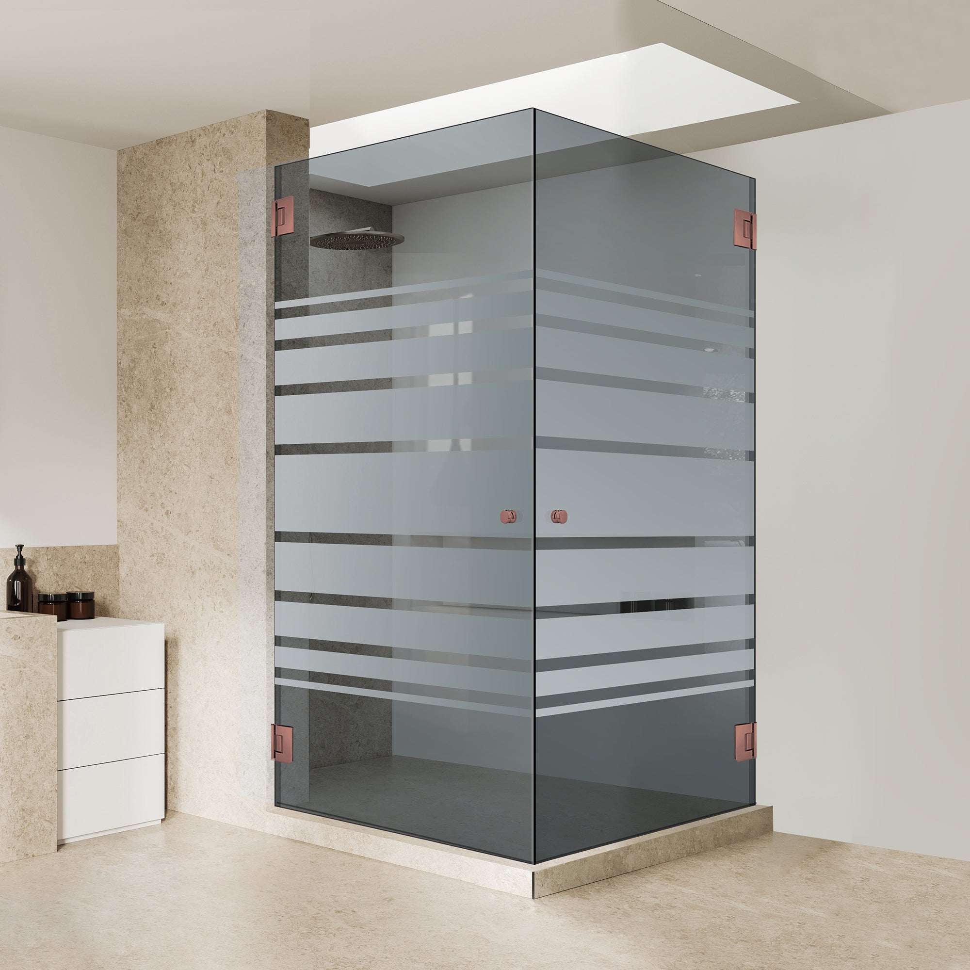 Cabina dus cu usa batanta #Gri