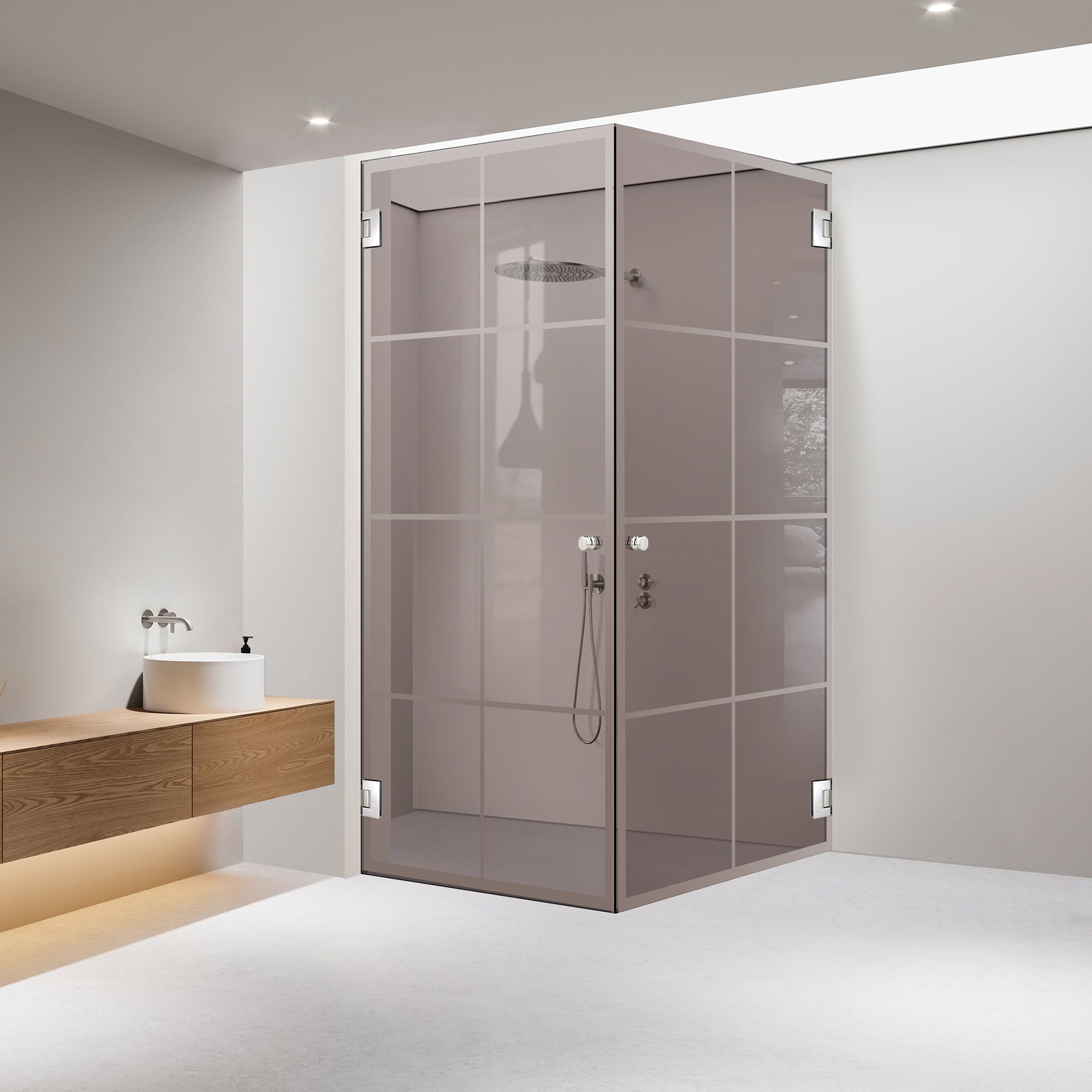 Cabina dus cu usa batanta #Bronz