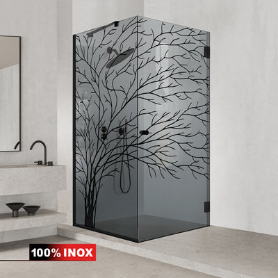 Shower enclosure with swing door #Grey