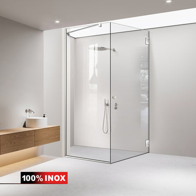 Shower enclosure with swing door #Clear