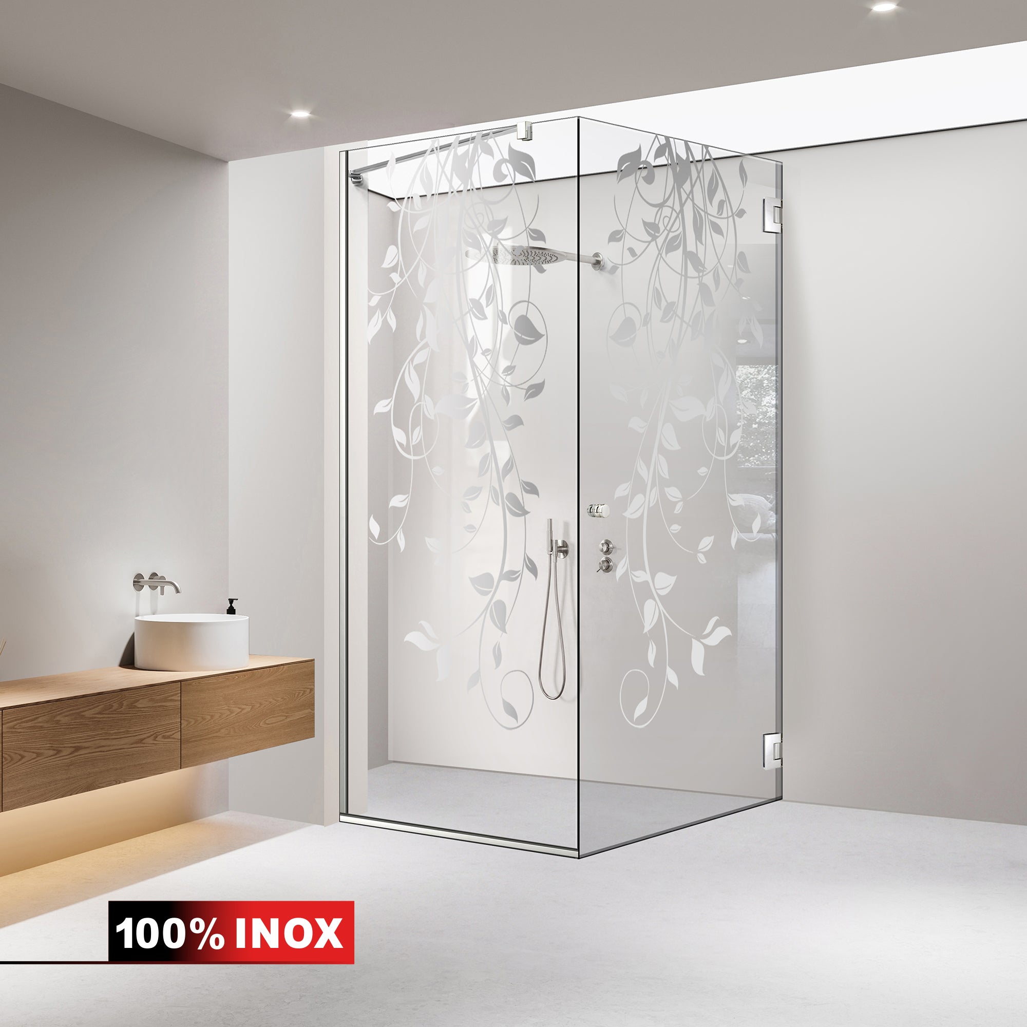 Shower enclosure with swing door #Clear
