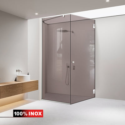 Shower enclosure with swing door #Bronze