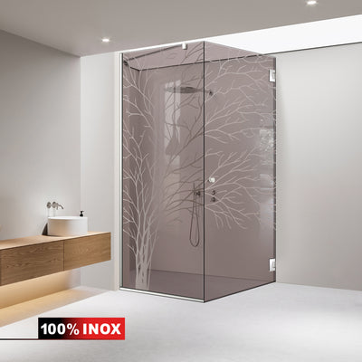 Shower enclosure with swing door #Bronze