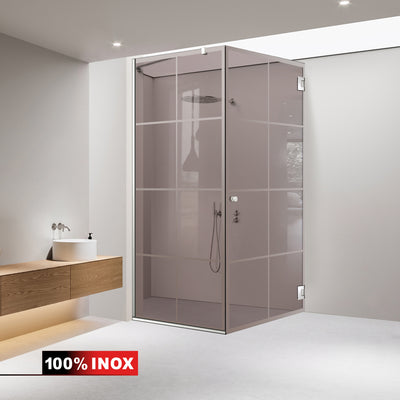 Shower enclosure with swing door #Bronze