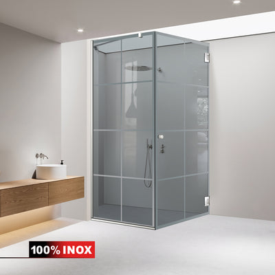 Shower enclosure with swing door #Grey