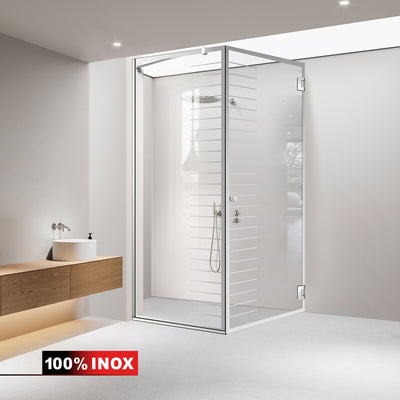 Shower enclosure with swing door #Clear