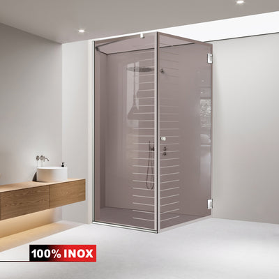 Shower enclosure with swing door #Bronze