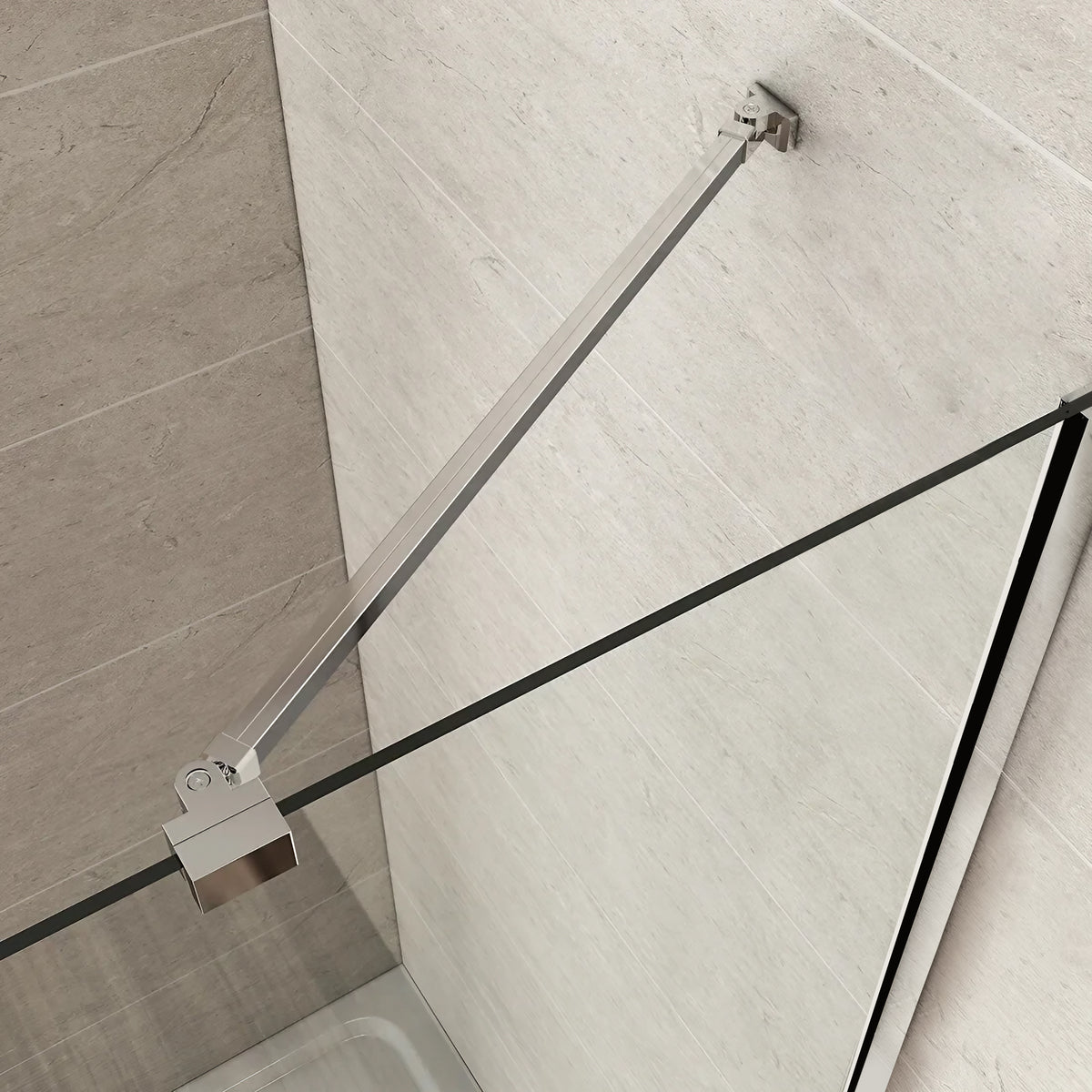Shower Screens Walk-in, Shower wall Stainless steel, #Clear