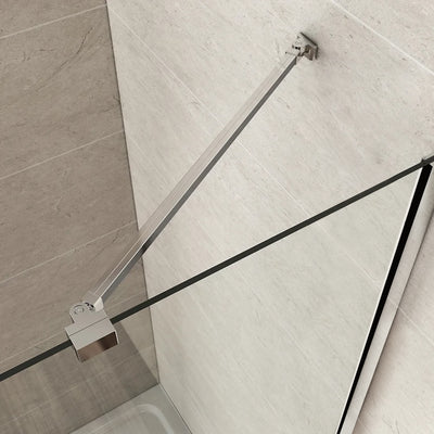 Shower Screens Walk-in, Shower wall Stainless steel, #Clear