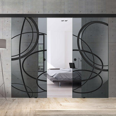 Usa sticla glisanta, Usa sticla interioara #Gri