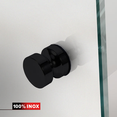Shower enclosure with hinged door #Satiné