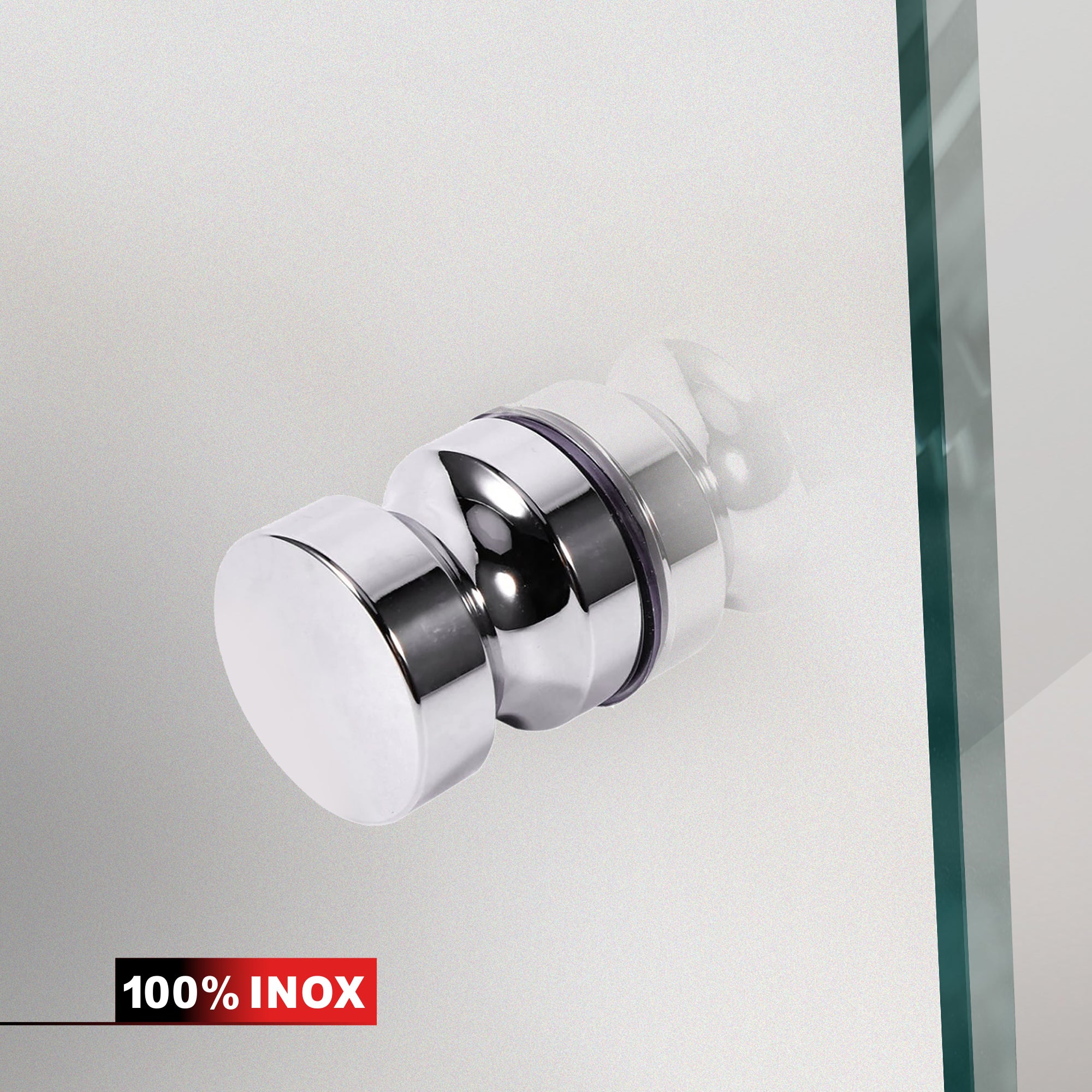 Shower enclosure with hinged door #Satiné