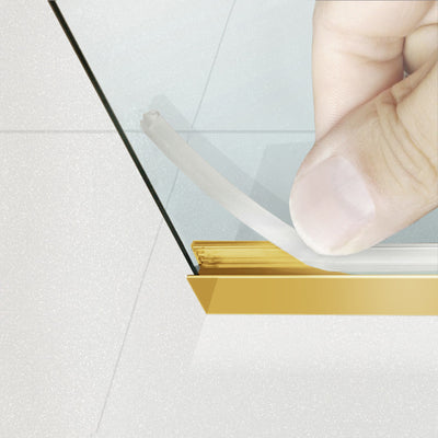 Paravan dus Walk-in, Perete dus  Auriu, #Mat #Matt