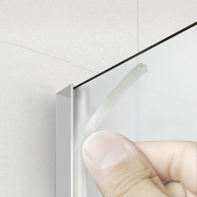 Paravan dus Walk-in, Perete dus Inox, #Mat #Matt