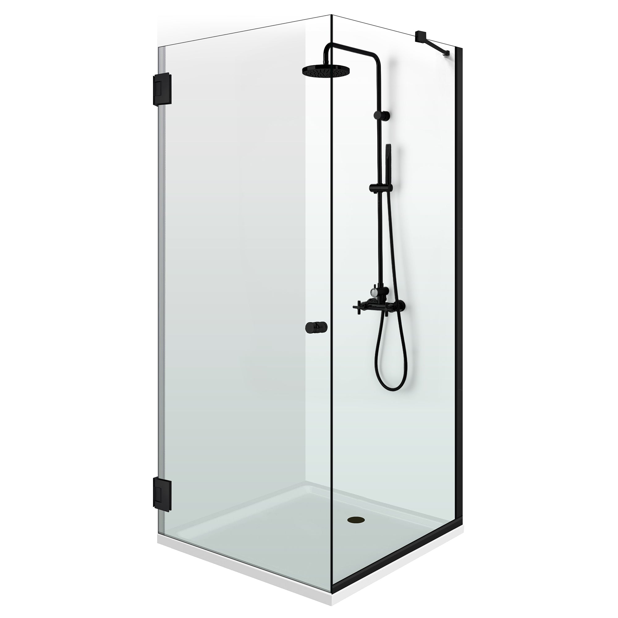 Shower enclosure with swing door #Clear