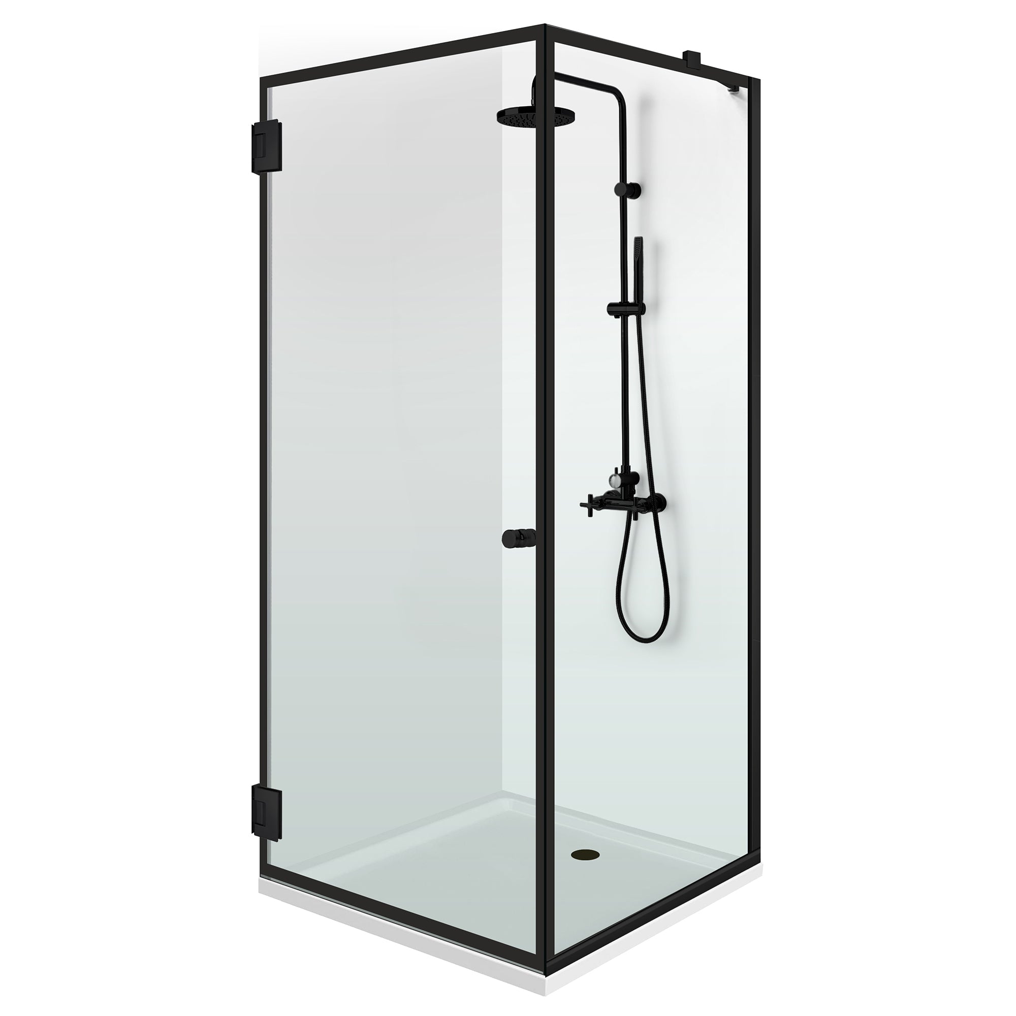 Shower enclosure with swing door #Clear