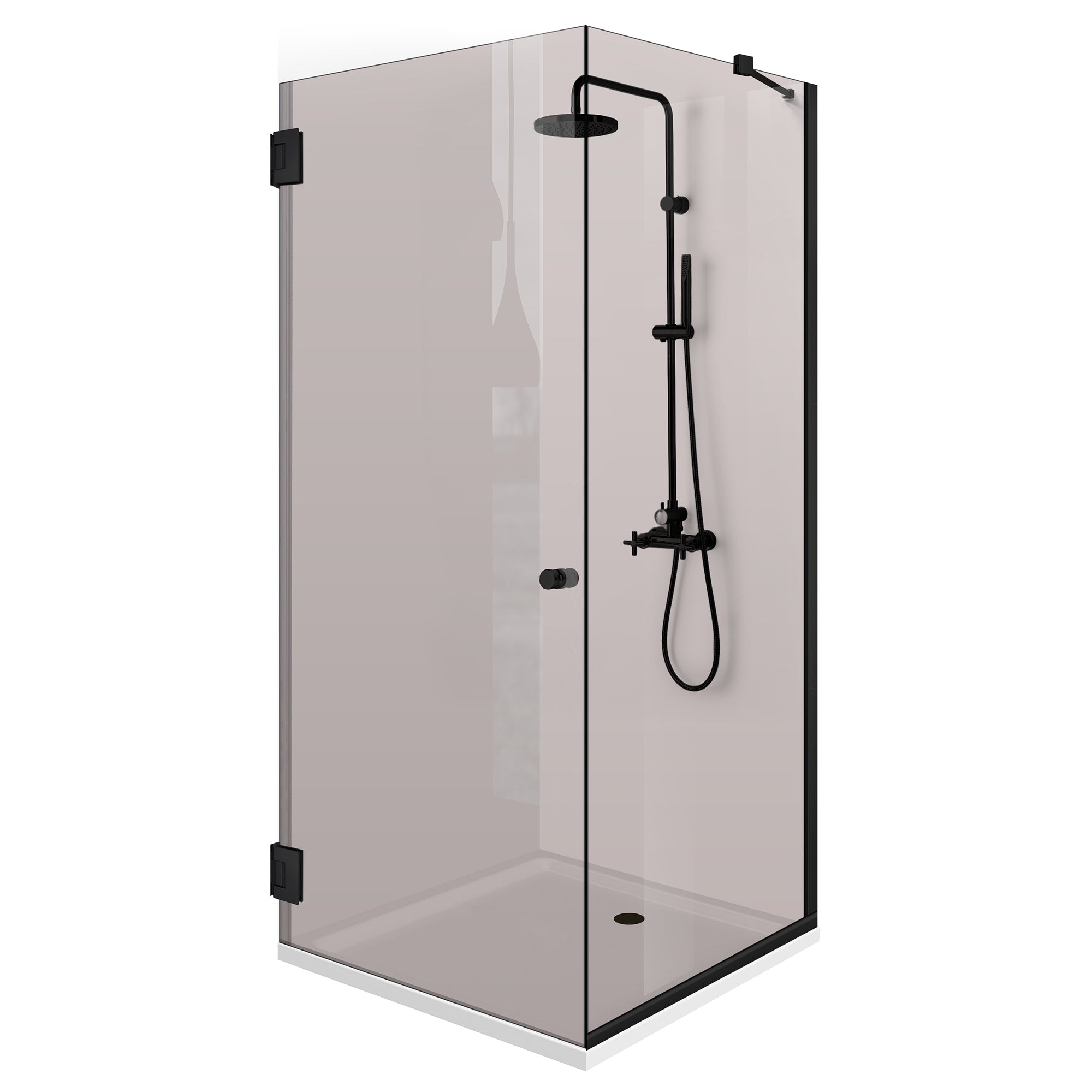 Shower enclosure with swing door #Bronze
