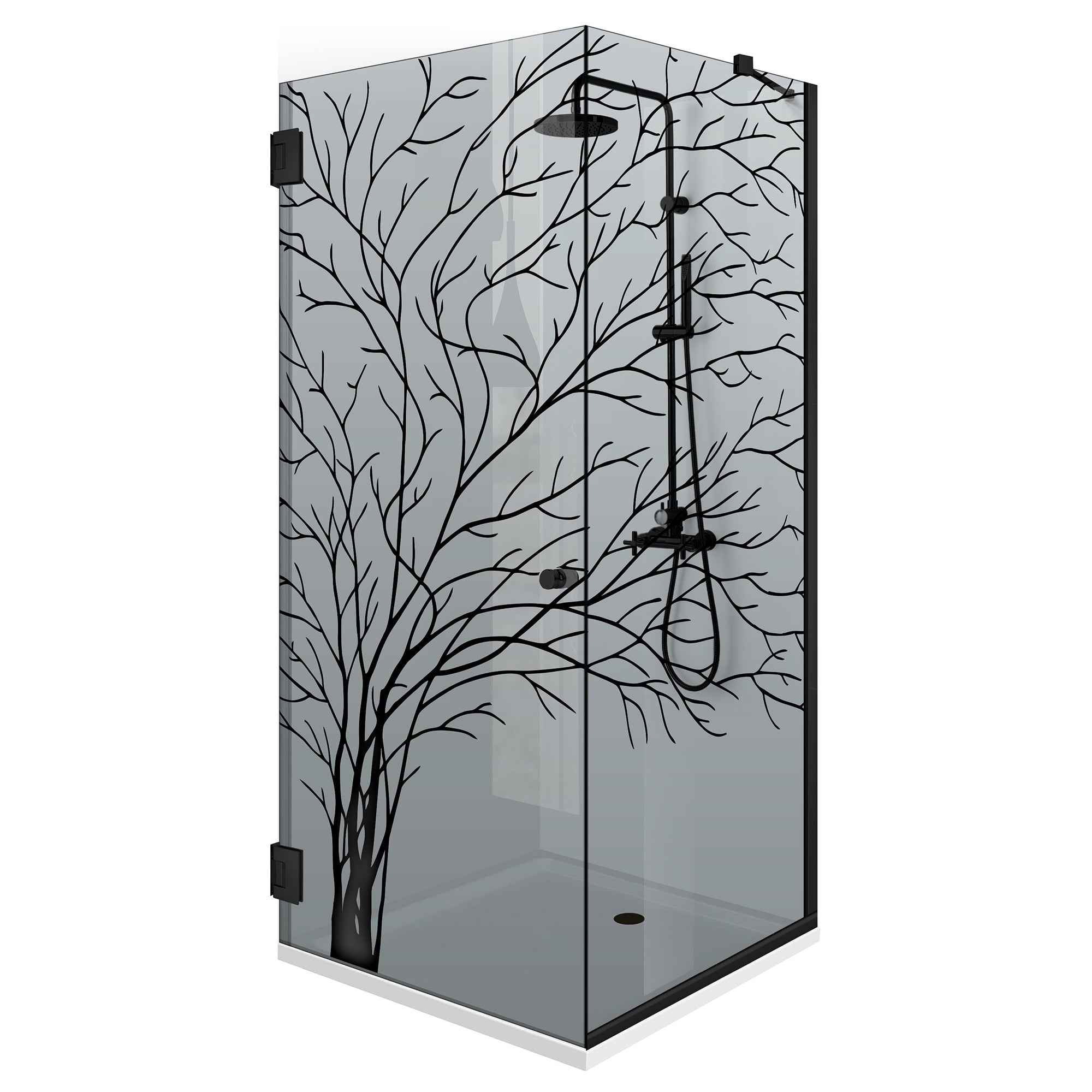 Shower enclosure with swing door #Grey