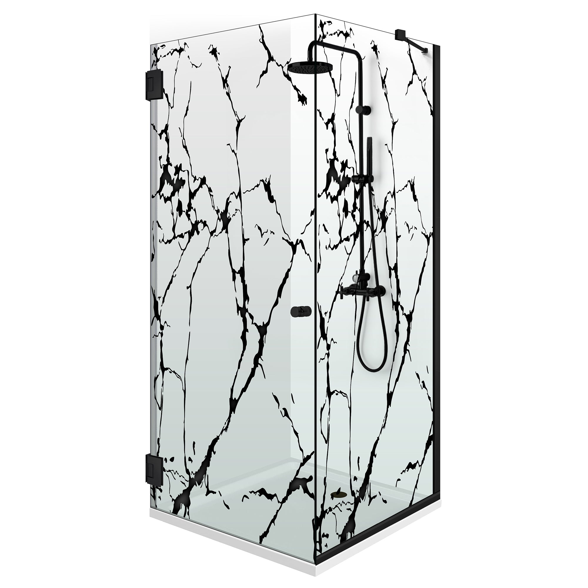 Shower enclosure with swing door #Clear