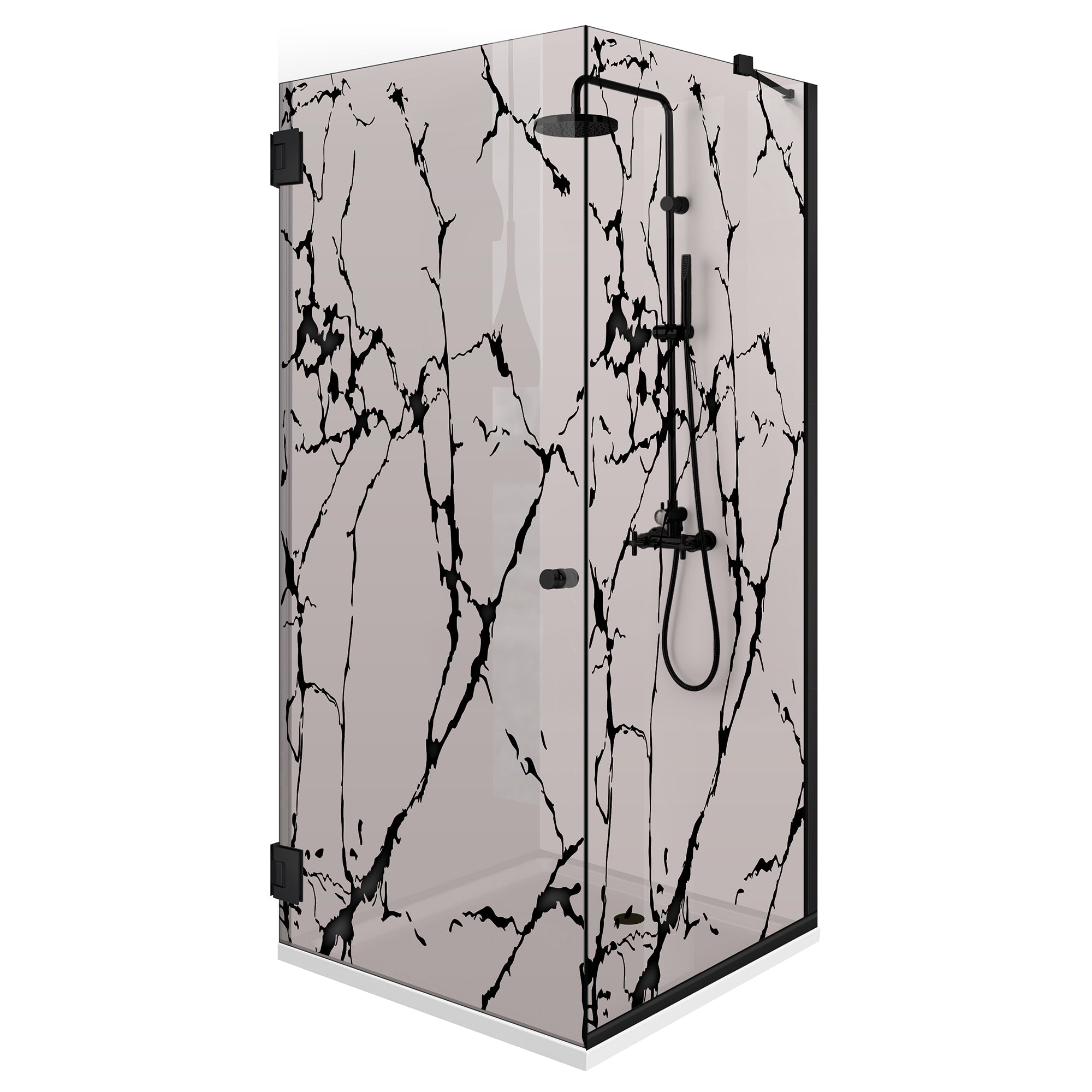 Shower enclosure with swing door #Bronze