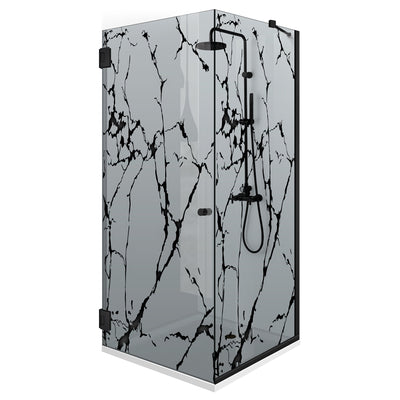 Shower enclosure with swing door #Grey