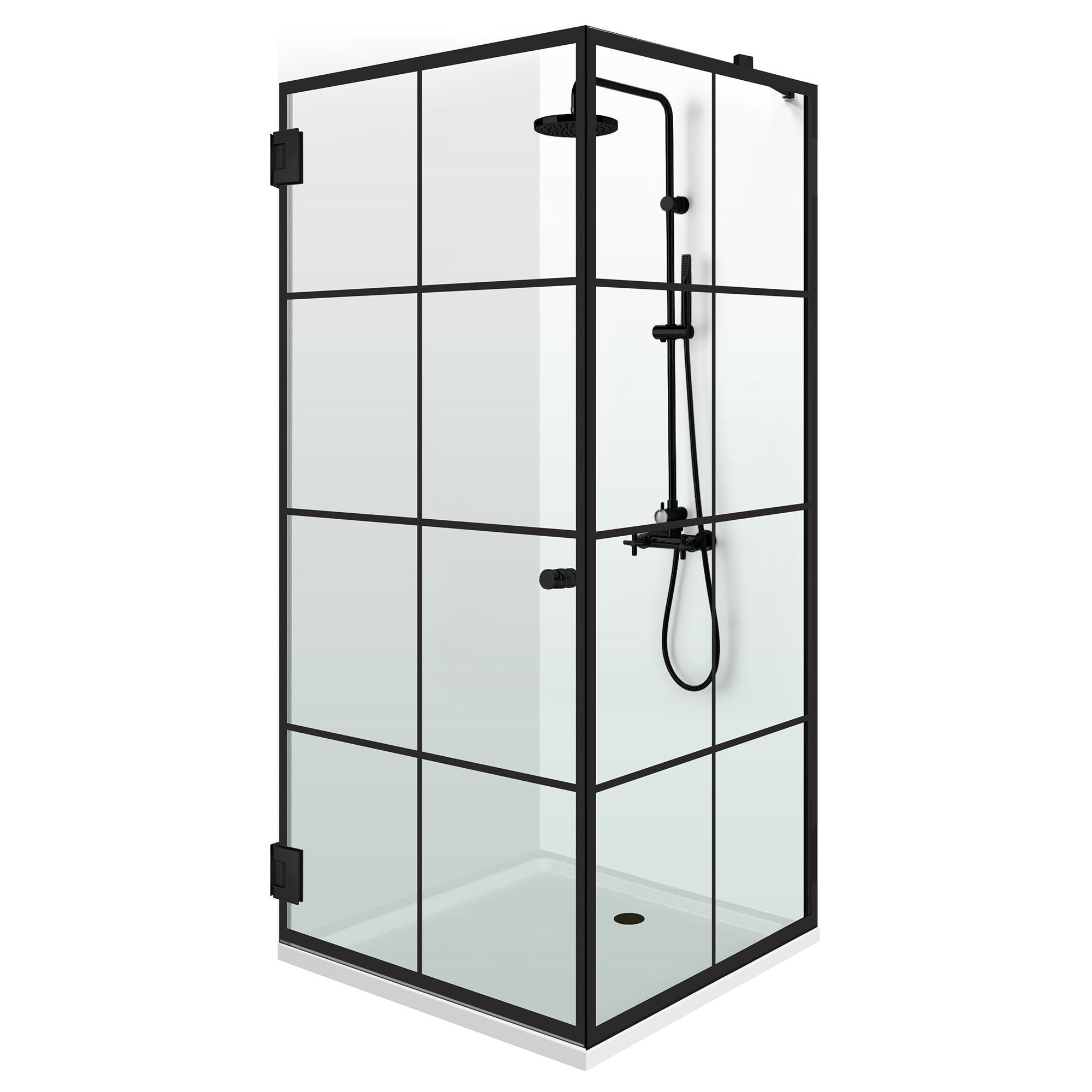 Shower enclosure with swing door #Clear