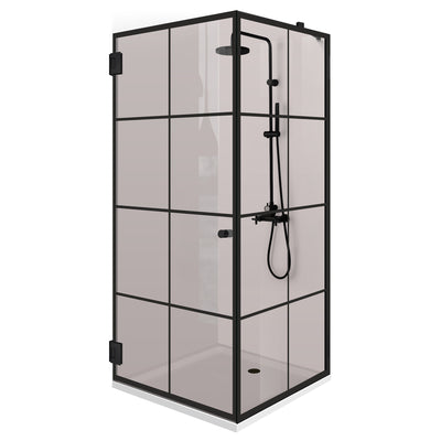 Shower enclosure with swing door #Bronze