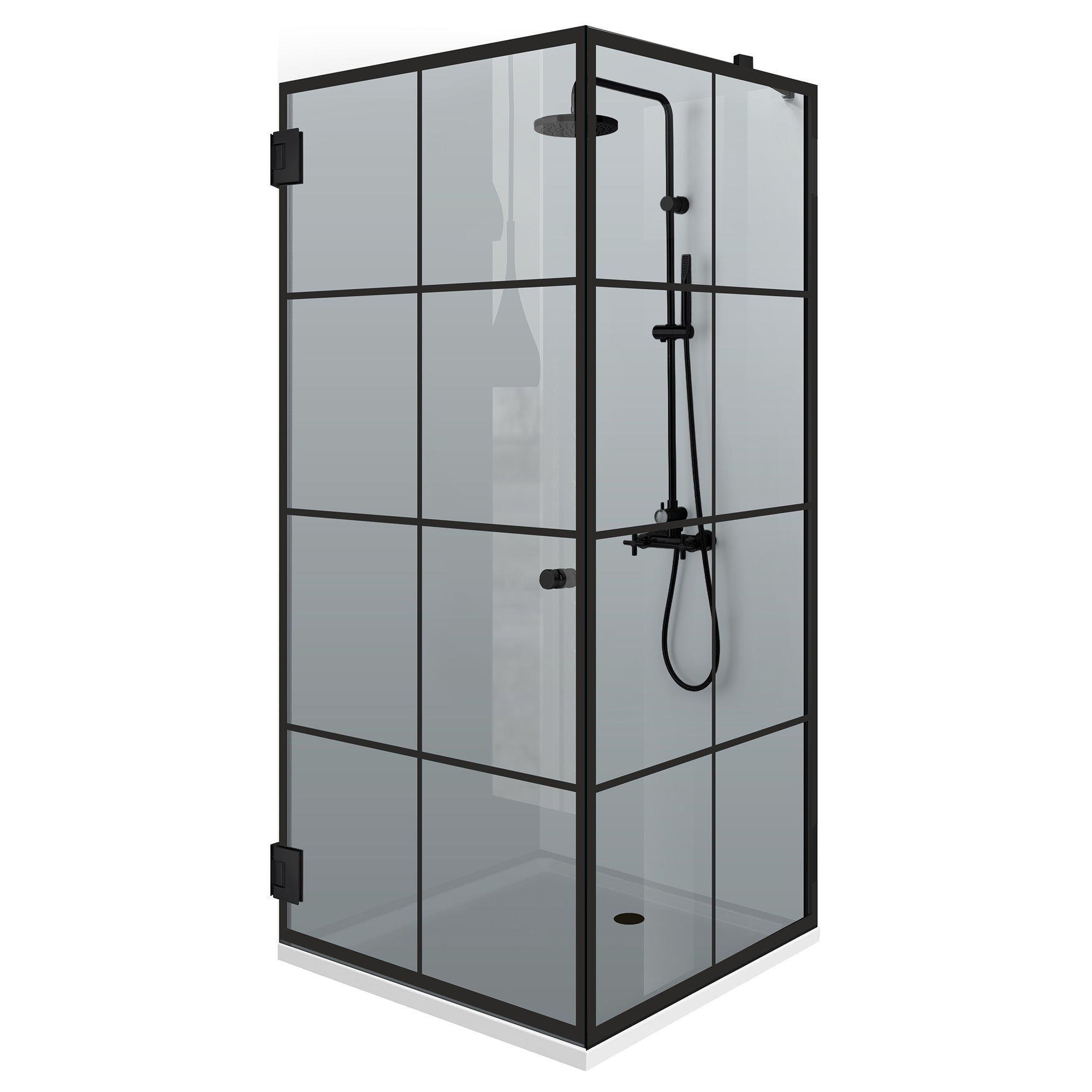 Shower enclosure with swing door #Grey