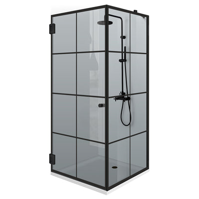 Shower enclosure with swing door #Grey