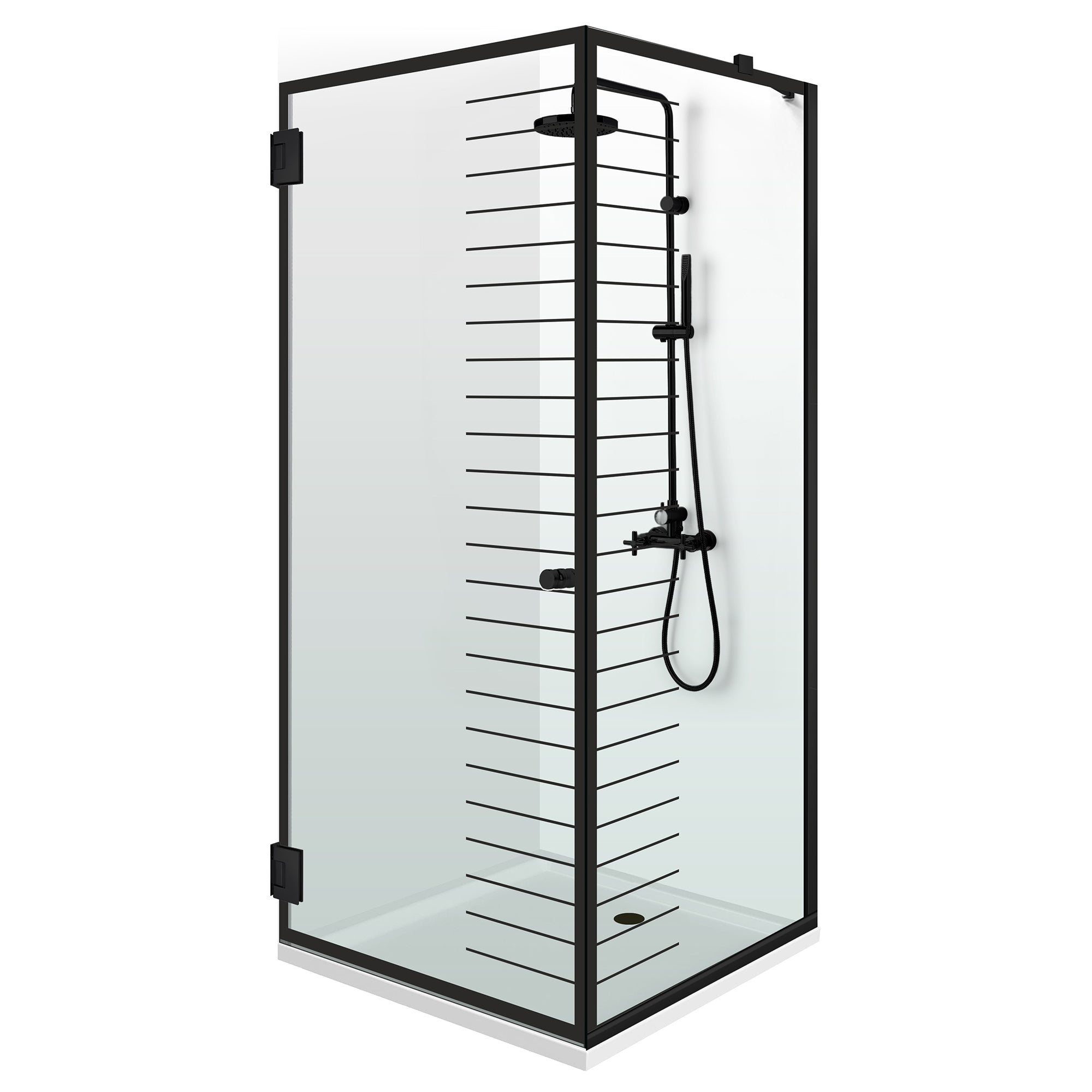 Shower enclosure with swing door #Clear