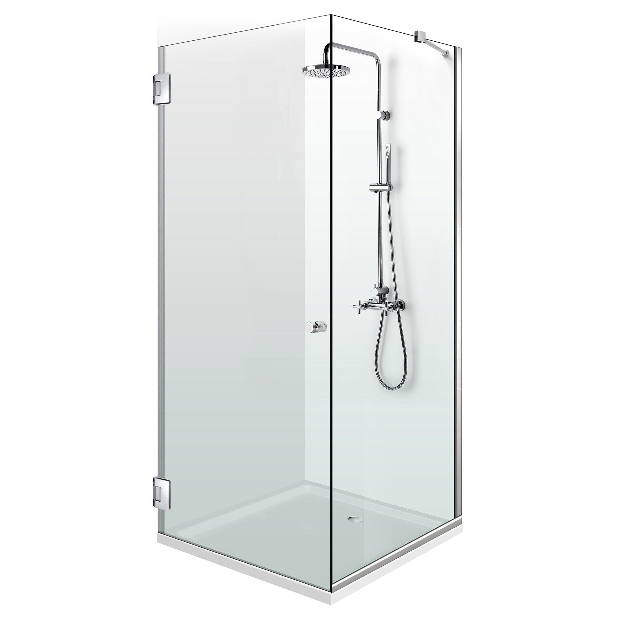 Shower enclosure with swing door #Clear