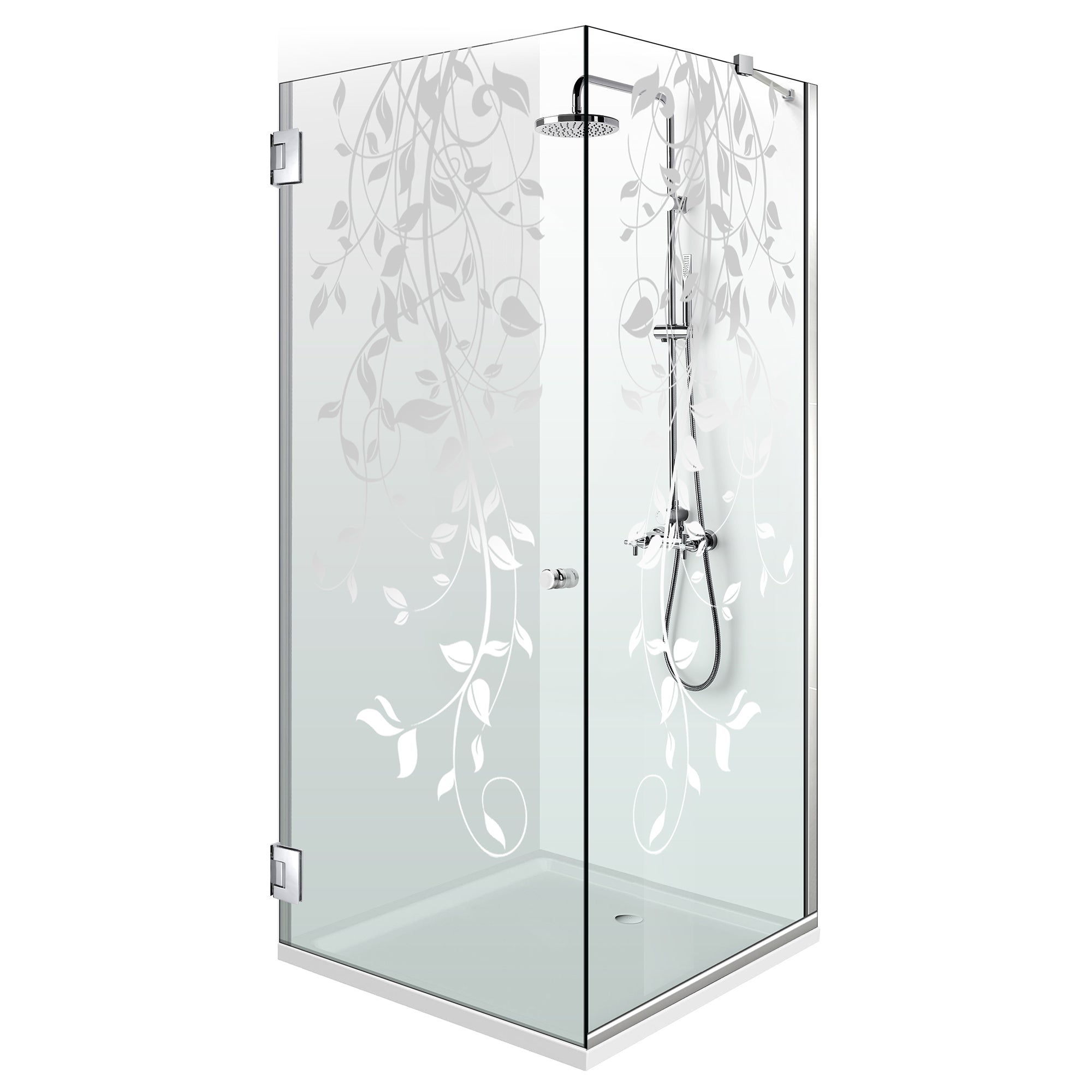 Shower enclosure with swing door #Clear