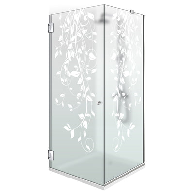 Shower enclosure with hinged door #Satiné