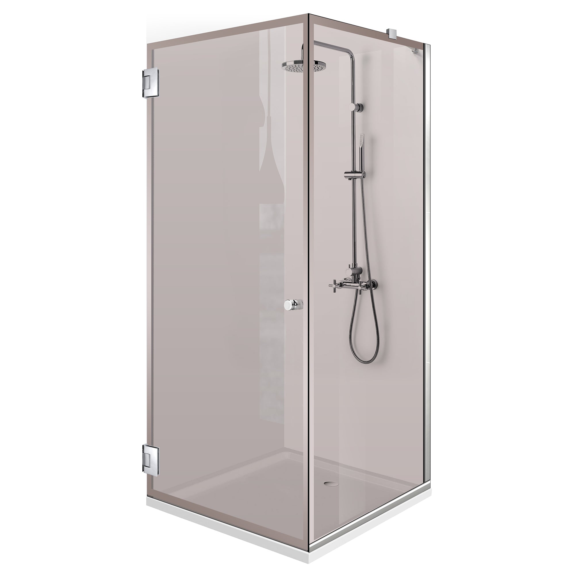 Shower enclosure with swing door #Bronze