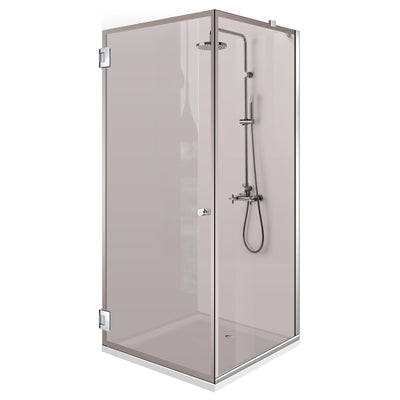 Shower enclosure with swing door #Bronze