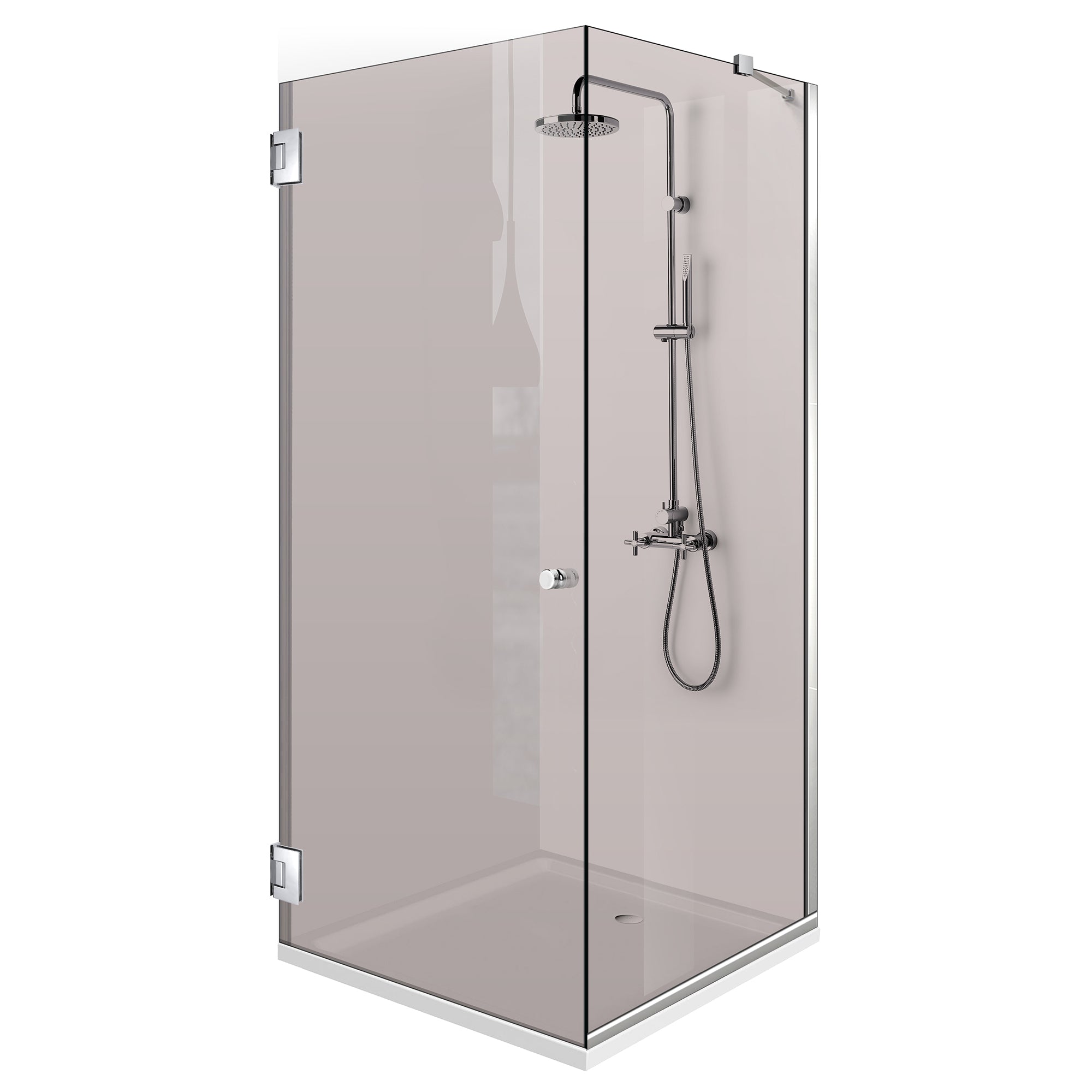 Shower enclosure with swing door #Bronze