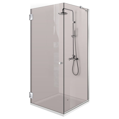 Shower enclosure with swing door #Bronze
